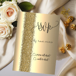 Elegante Gold Glitzer Script UAWG Einladung