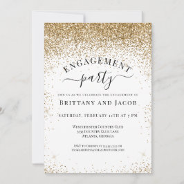 Elegante Gold Glitzer Wedding Engagement Party Einladung