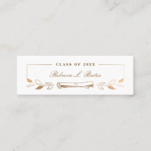 Elegante Gold Graduate Name Card