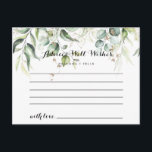 Elegante Gold Greenery Wedding Advice Card Postkarte<br><div class="desc">Diese elegante goldgrüne Hochzeitsratenkarte ist ideal für eine moderne Hochzeit. Das Design ist mit handgezeichnet Gold- und botanisch-grünen Eukalyptus-Blätter ausgestattet, die künstlerische Schönheit inspirierend. Diese Karten sind ideal für Hochzeiten, Brautparty, Babydusche, Graduiertenfest u.v.m. Personalisieren Sie die Karten mit den Namen der Braut und Bräutigam, den Eltern, die Sie werden oder...</div>