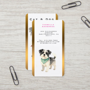 Elegante Gold-Grooming-Hund Personalisierte Kollek Visitenkarte