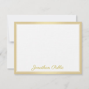 Elegante Gold Hand Script Text Vorlage Luxuriös