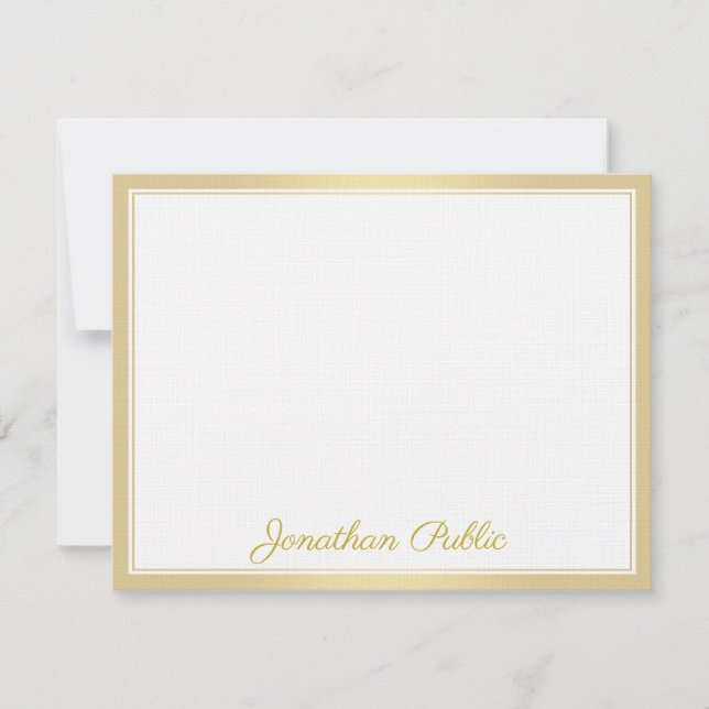 Elegante Gold Hand Script Text Vorlage Luxuriös (Vorderseite)