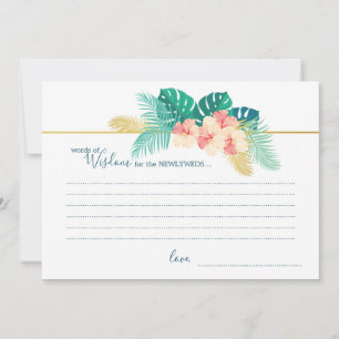 Elegante Gold Hawaiian Hibiskus Wedding Wisdom Car Ankündigung