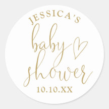 Elegante Gold Heart Script Baby Duwer Gevor