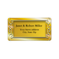 Elegante Gold Hintergrundadressen-Labels