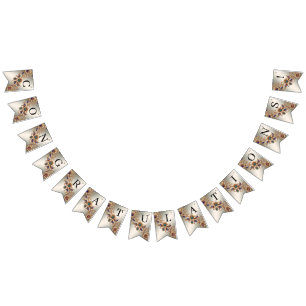 Elegante Gold Jewel Blume Jagdflagge Wimpelkette