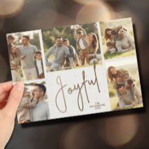 Elegante Gold JOYFUL Multi Foto Weihnachten