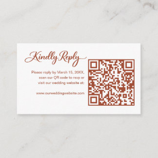 Elegante Gold-Kalligrafie-Hochzeitswebsite-RSVP Begleitkarte