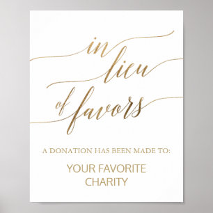 Elegante Gold-Kalligraphie anstelle von Favoriten- Poster