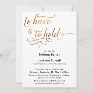 Elegante Gold-Kalligraphie zu haben und zu halten Einladung