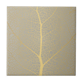 Elegante Gold Leaf Tree Muster Keramik Tile Fliese