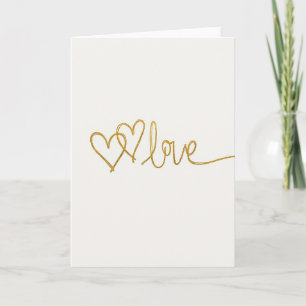 Elegante Gold-Liebesherzen-Karte Karte