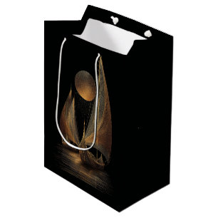 Elegante Gold Line Kunst, Dichtung und Musik Mittlere Geschenktüte