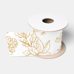 Elegante Gold Line Satinband