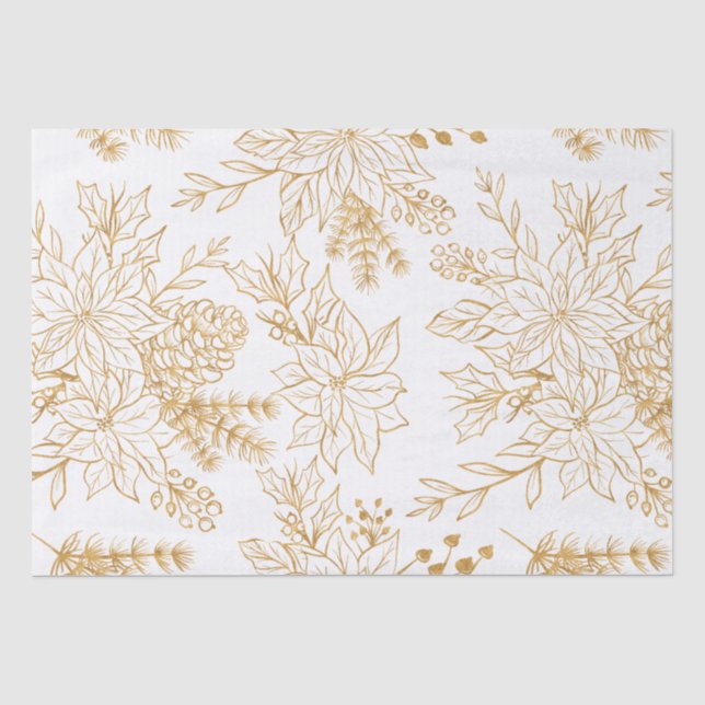 Elegante Gold Line Seidenpapier (Vorderseite)