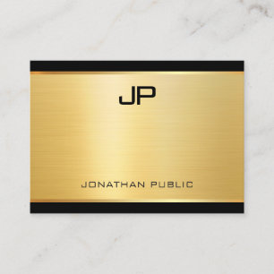 Elegante Gold Luxury Modern Look Glamour Template Visitenkarte