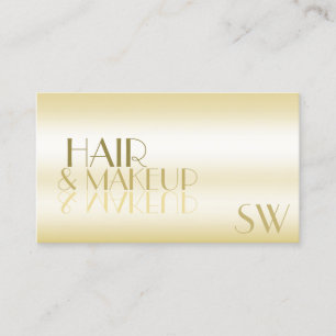 Elegante Gold Mirror Letters mit Monogram Luxury Visitenkarte