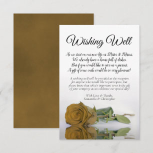 Elegante Gold Ochre Rose Hochzeit wünscht gutes Ge Begleitkarte