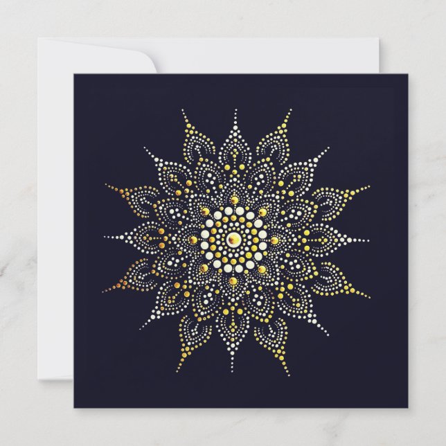 Elegante Gold & Pearl Mandala Blank Note Card Dankeskarte (Vorderseite)