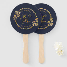 Elegante Gold Personalisiert Wedding | Handfächer