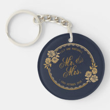 Elegante Gold Personalisiert Wedding | SCHLÜSSELAN