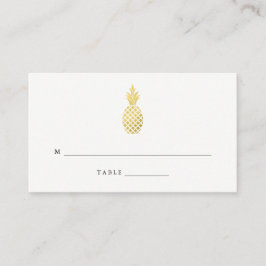 Elegante Gold Pineapard Hochzeitskarten Platzkarte