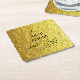 Elegante Gold Probe Abendessen am Abend Rechteckiger Pappuntersetzer