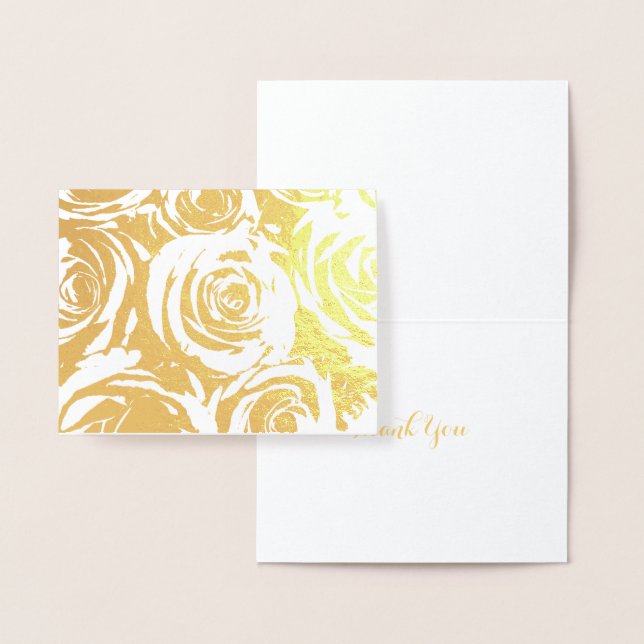 Elegante Gold-Rose Folienkarte (Anzeige)