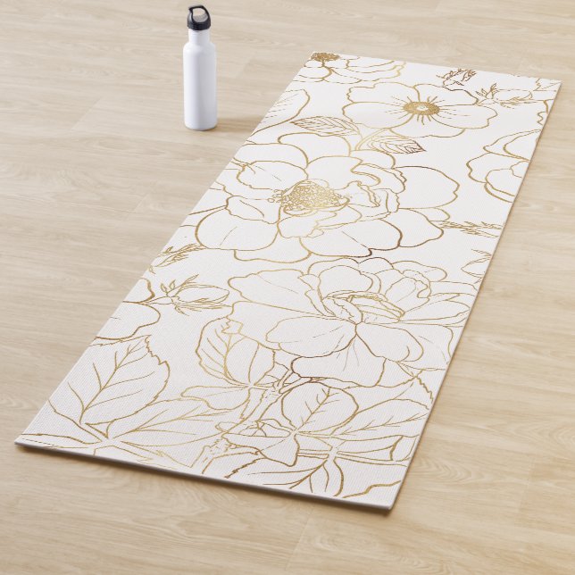 Elegante Gold Rose Kunst, Dichtung und Musik Yogamatte (Beispiel)