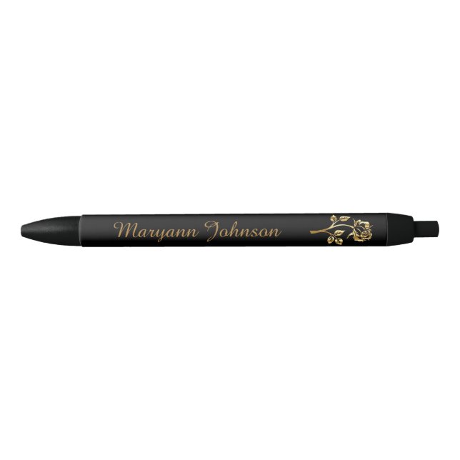 Elegante Gold Rose Personalisiert Kugelschreiber (Vorderseite)