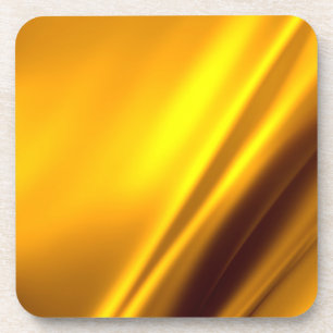 Elegante Gold Satin Imitate Texture Look Getränkeuntersetzer