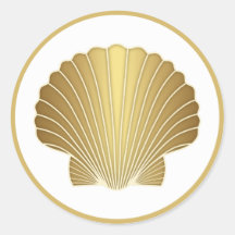 Elegante Gold Scallop-Muschel