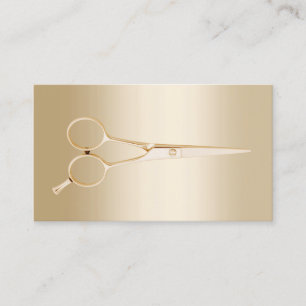 Elegante Gold Schissor Hair Stylist Visitenkarte