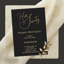 Elegante Gold-Schrift "Hello Seventy" 70. Geburtst