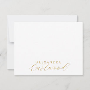 Elegante Gold-Schriftzug-Typografie Mitteilungskarte