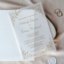 Elegante Gold Script Botanische RahmenWedding