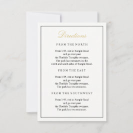 Elegante Gold Script Enclosure Card vertikal RSVP Karte