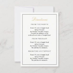 Elegante Gold Script Enclosure Card vertikal RSVP Karte