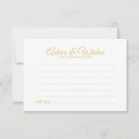 Elegante Gold Script Hochzeitsratgeber und Wunschk
