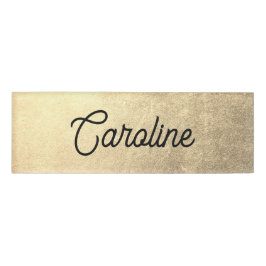 Elegante Gold Script Mitarbeiter Namenschild