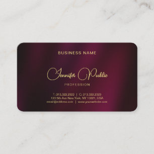 Elegante Gold Script Name Text Rounded Corner Luxe Visitenkarte