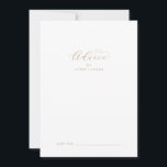 Elegante Gold Script Wedding Advice Card Hinweiskarte<br><div class="desc">Diese elegante Goldskriptkarte ist ideal für eine einfache Hochzeit und kann für jede Veranstaltung verwendet werden. Das minimalistische Gold-Weiß-Design besticht durch extravagante romantische Typografie mit modernem Glam-Stil. Anpassbar in jeder Farbe. Behalt das Design minimal und elegant, wie es ist, oder personalisiere es durch Hinzufügen von eigenen Grafiken und Kunstwerken. Diese...</div>