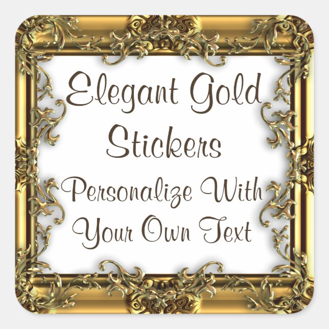 Elegante Gold-Siegel und Aufkleber (Vorderseite)