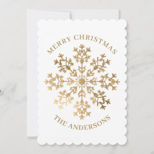 Elegante Gold Snowflake Weihnachten