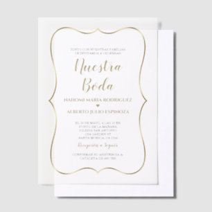 Elegante Gold Spanish Nuestra Boda Wedding