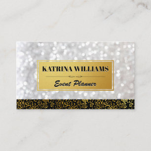 Elegante Gold-Speck mit Bokeh-Glamour Visitenkarte