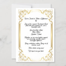 Elegante Gold-Spendenaktion-Karte zur Vorabanzeige