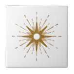 Elegante Gold-Sternexplosion Fliese<br><div class="desc">Elegante Fliesen mit einer Retro-goldenen Sternexplosion, die als zentraler Brennpunkt dient, ergänzt durch moderne Sternexplosion-Designelemente. Einfaches, sauberes Design; ein Design einer koordinierenden Sammlung. Erstellen Sie Ihr eigenes benutzerdefiniertes Design mit den angegebenen Feldern, oder verwenden Sie die Schaltfläche "Nachricht", um den Designer um Hilfe zu bitten. So erstellen Sie Ihr eigenes...</div>
