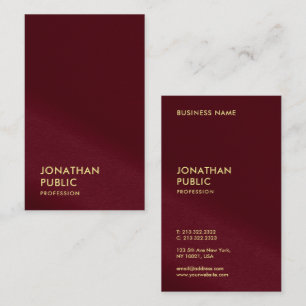 Elegante Gold Text Template Burgundy Red Luxury Visitenkarte